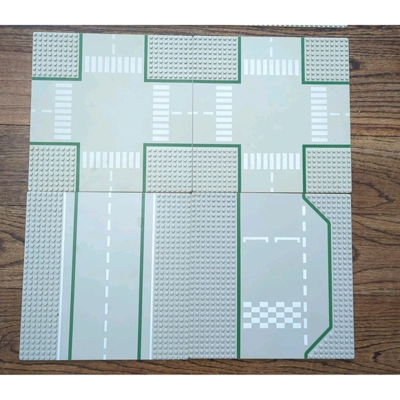 Vntg Lego Interlego 1978 10" 32x32 Road Base Plates Lot of 4 Plus 4 Misc Plates - Picture 3 of 6